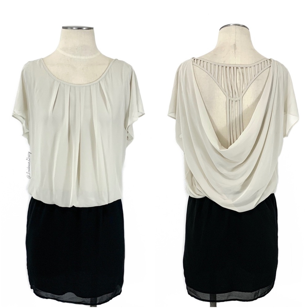 Lost April- Cowl Back Neutral Dress Size Small